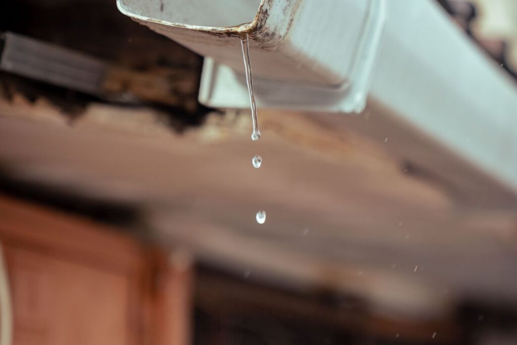 Rainwater running off a home gutter, gutter company marketing in East Hanover NJ