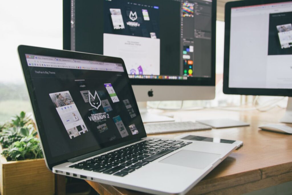 MacBook displaying a small business website built for a Morris County NJ company