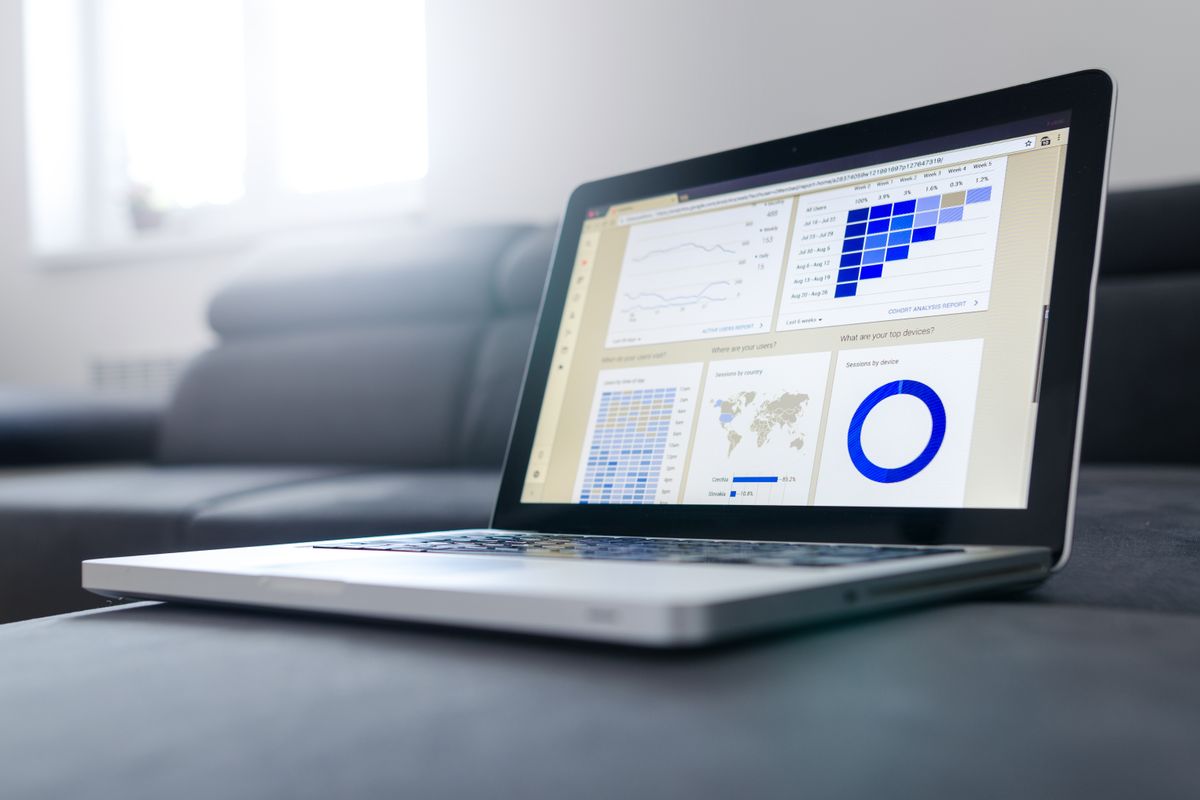 SEO analytics dashboard on a laptop, technical SEO by The Hype Hero