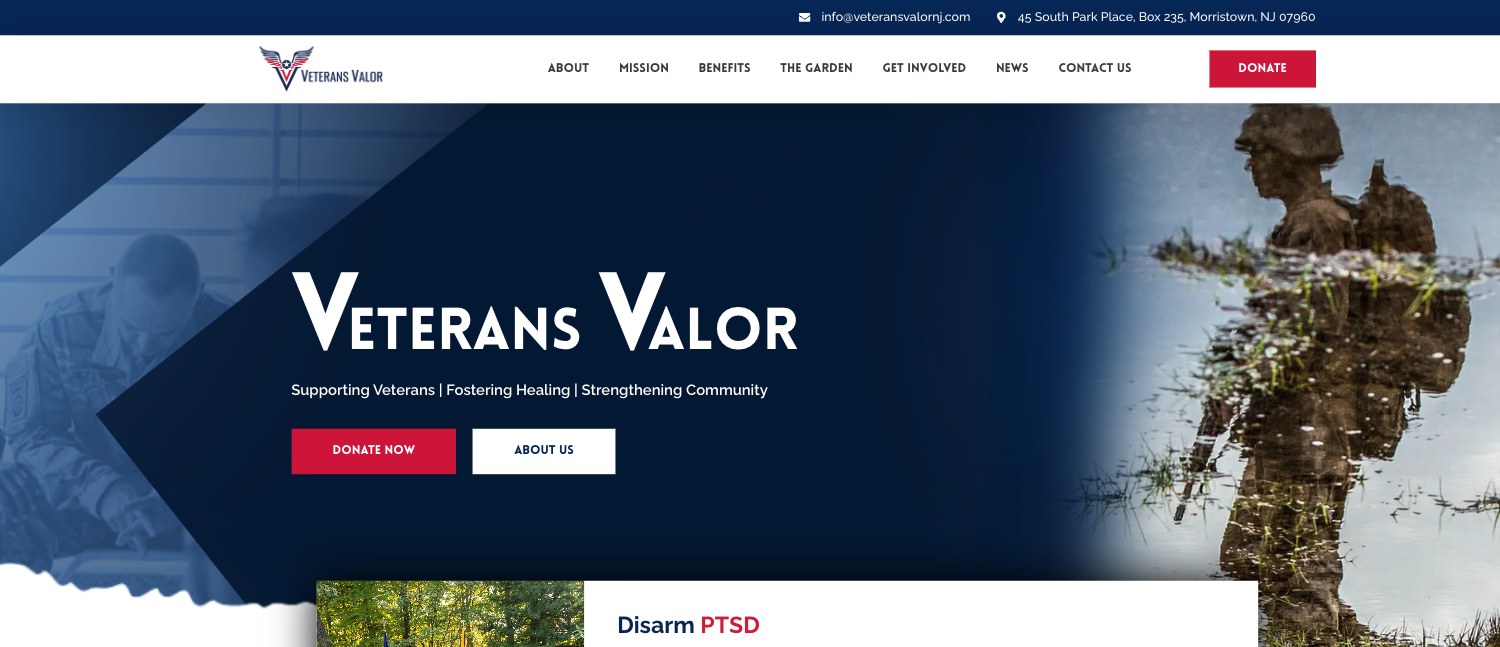 Veterans Valor website and rebrand by The Hype Hero