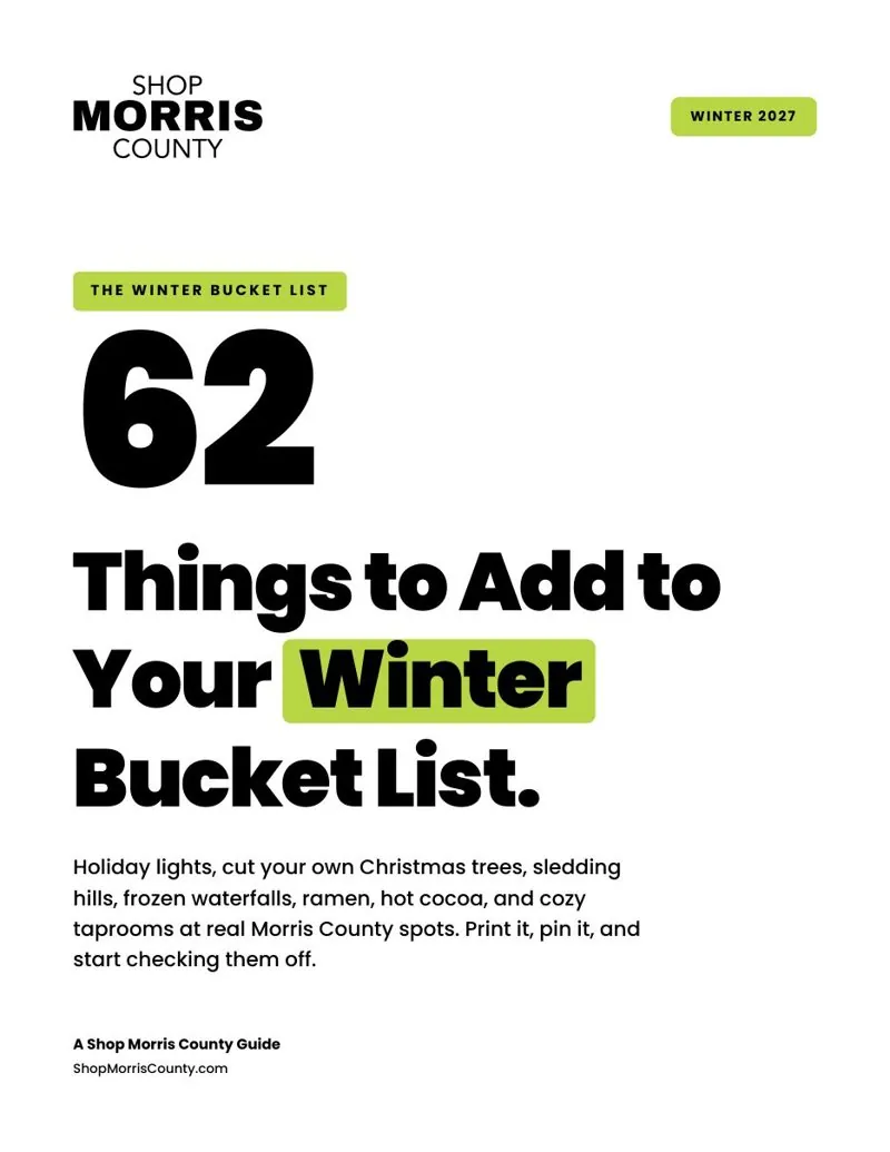 Shop Morris County winter bucket list social post with copy by The Hype Hero